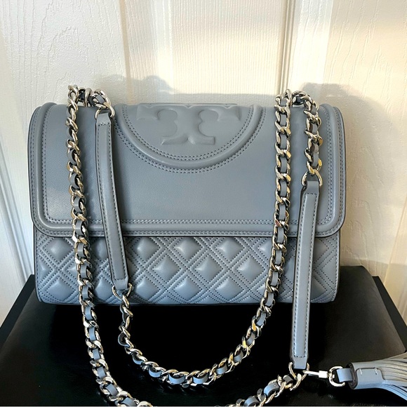 Tory Burch Fleming Leather Convertible Shoulder Bag - Picture 1 of 10